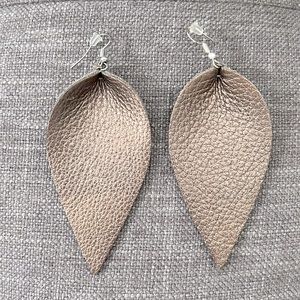 NEW Bronze Leather Earrings